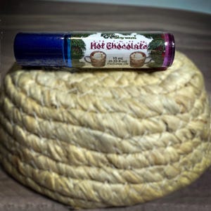 Hot Chocolate Perfume Oil in Glass Rollerball Bottle, Self Care Gift for Her,