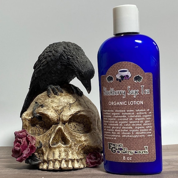 Blackberry Sage Tea Vegan Organic Lotion, Let the gentle magic of nature linger on your skin.