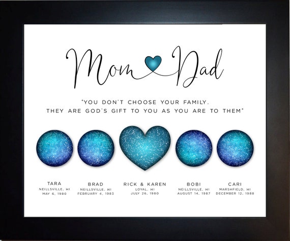 Personalized Gift For Parents From Kids, Christmas Gift For Mom And Dad,  Mom And Dad Gift