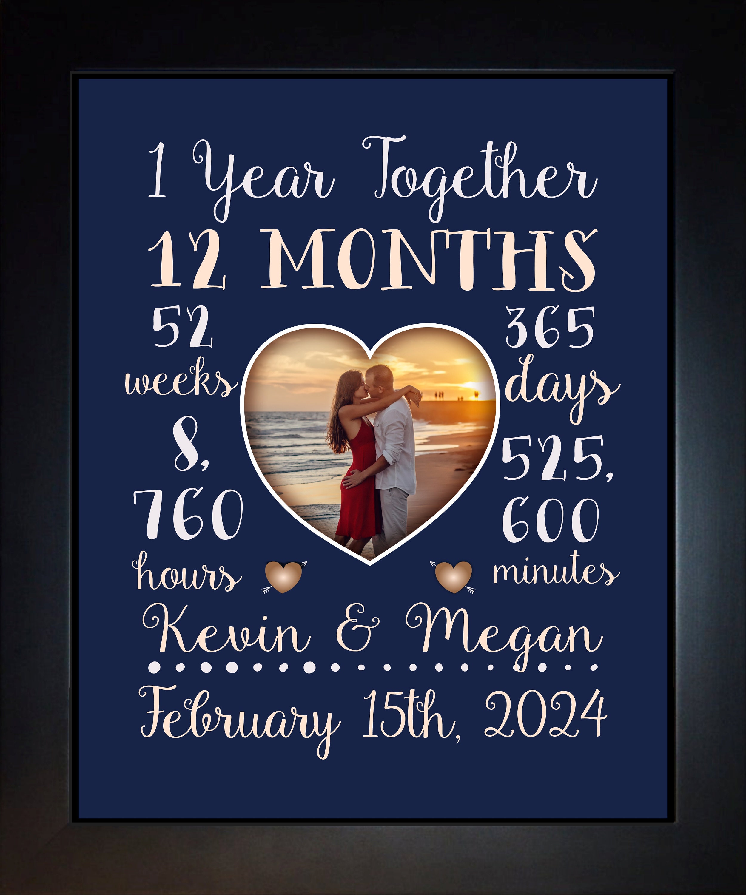 First Anniversary Together 1 Year Anniversary Gift For - Etsy Canada