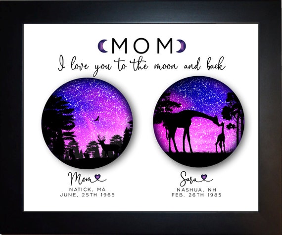 Starry Sky, Unique Gift for Mom Birthday, Gifts, Christmas Gifts for Mom,  Personalized Mom, Birthday Gift, Mom Long Distance Mother Daughter 
