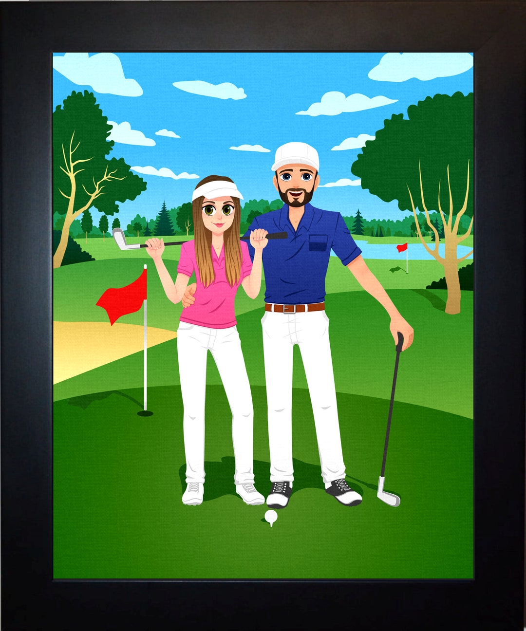 Cute Golf Poster, Golf Gifts for Men, Golfers Birthday Gift Idea, Golf