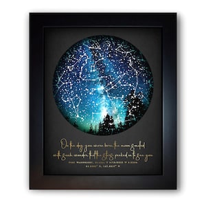 Stars Personalized Mothers Day Gifts From Mom, Father, For Son Wedding Engagement Present, Graduation, Son, Mother Birthday Gift Father Gift