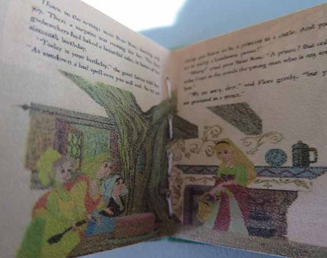 Children's Book Sleeping Beauty Dollhouse Miniature 112 Etsy
