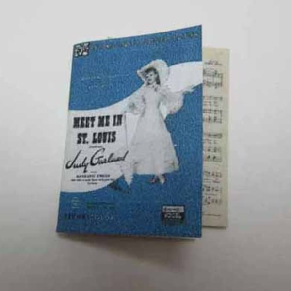 Sheet Music Meet Me In St Louis, Louis - dollhouse miniature 1:12 scale