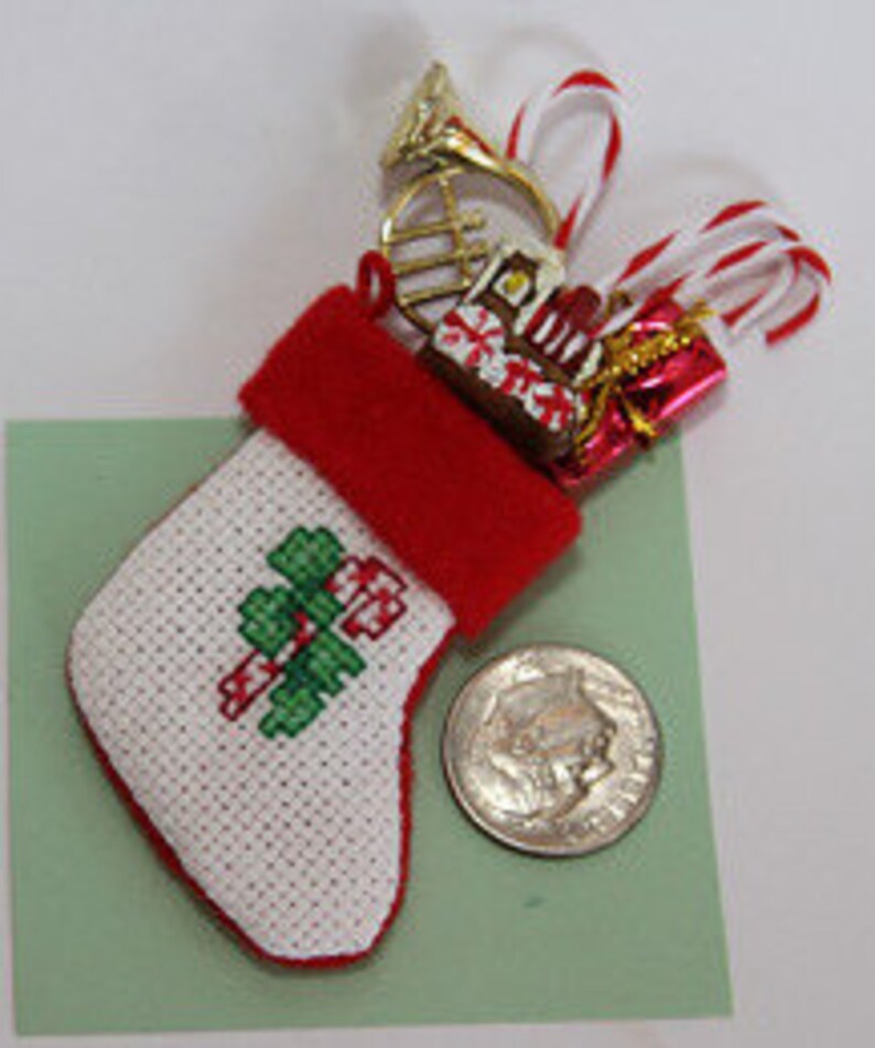 Christmas Stocking Dollhouse Miniature 112 Scale Etsy