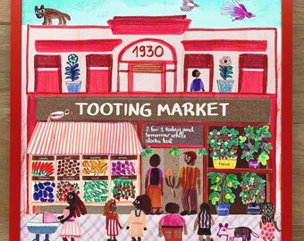 Tooting Market Giclee Print