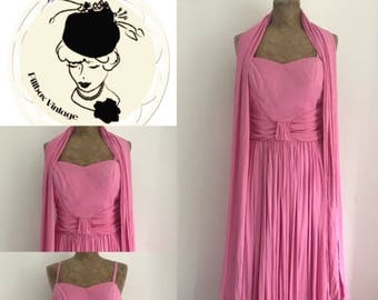 1950's Evening Dress with Shawl