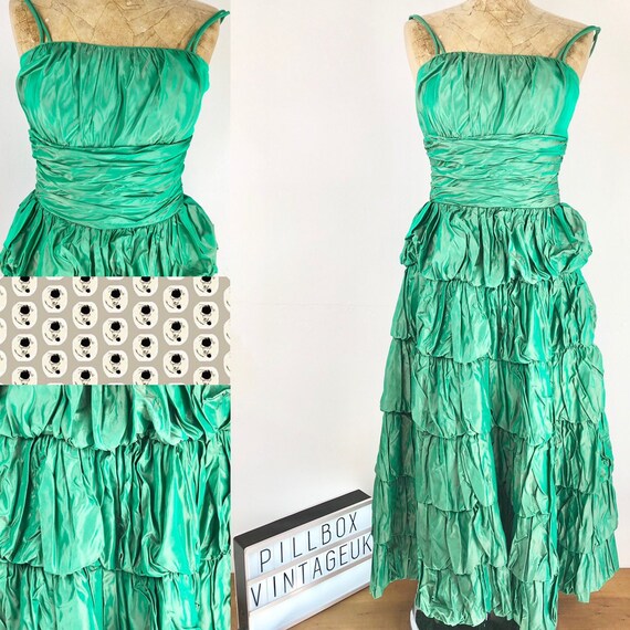 1950s beautiful Green Party dress