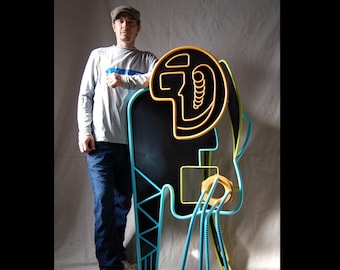 Large Pop Art Outdoor Painted Metal Sculpture by Jacob Novinger