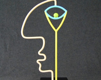 Human Pop Art Colorful Metal Sculpture Made By Jacob Novinger