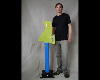 Painted Metal Outdoor Pop Art Sculpture By Jacob Novinger