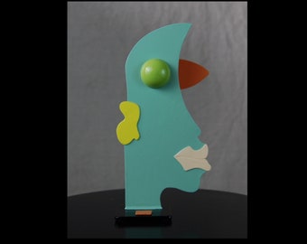 Small Metal Pop Art Painted Sculpture by Jacob Novinger
