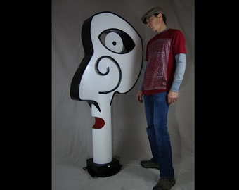 Large Painted Pop Art Metal Outdoor Sculpture by Jacob Novinger