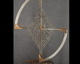 Hand Forged Chain Mail Sculpture: Modern Medieval Metal Art