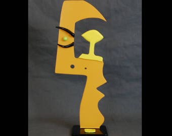 Colorful Abstract Metal Pop Art Small Sculpture by Jacob Novinger