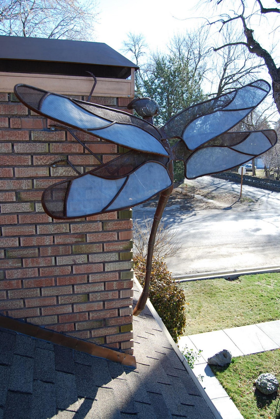 Made to Order Outdoor Metal Dragonfly Sculpture Custom Made by Jacob Novinger Etsy