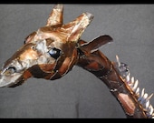 Award Winning Large Outdoor Copper and Metal Giraffe Sculpture By Jacob Novinger