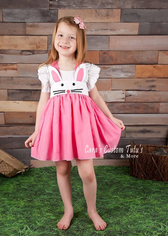 Bunny Suspender Skirt Girls Dress Girls Spring Dress Easter Etsy