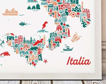 Italy Poster white