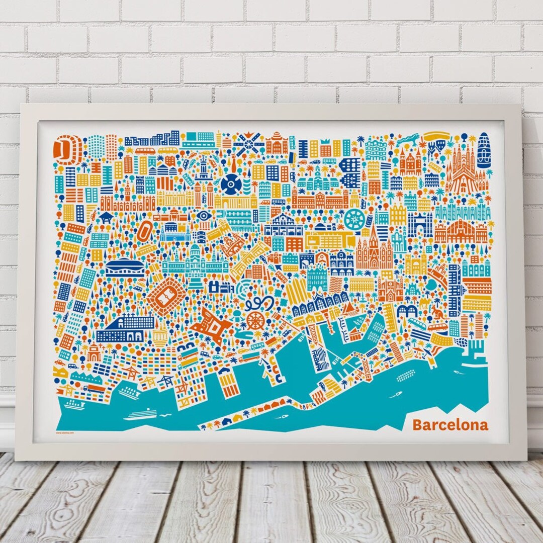 Barcelona Poster - Etsy