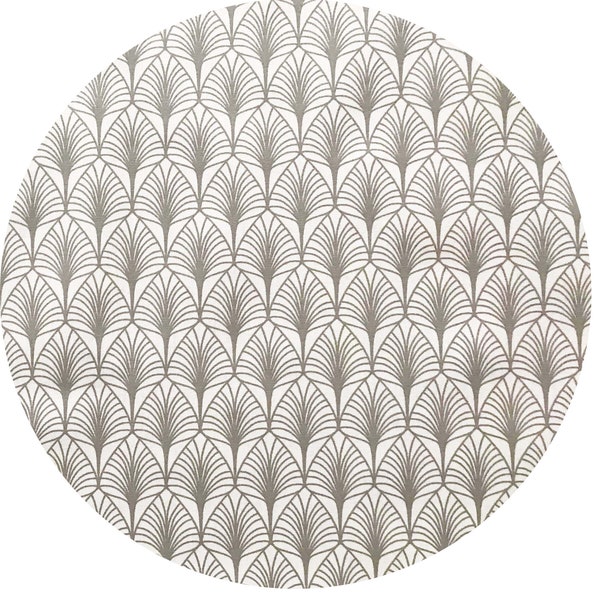 Extra Large 70 to 110 inches Round or Square Tablecloth Gatsby Soft grey- Umbrella Hole Easy On Off Fastener available