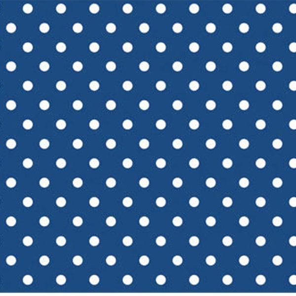 Stain Proof Wipe Clean Coated Tablecloth Dottie Marine- Round Square Rectangle or Oval  Extra wide up to 115" & Umbrella Hole