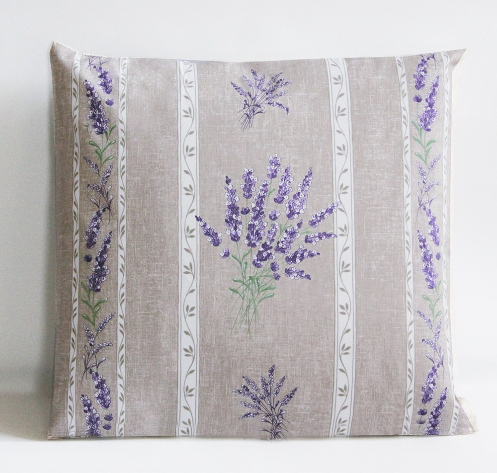 Coated Pillow Cover Lavender in Grey Choose the size and Etsy
