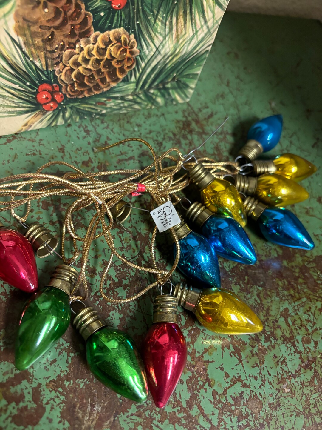 Vintage Department 56 String of Christmas Lights. Made in Etsy