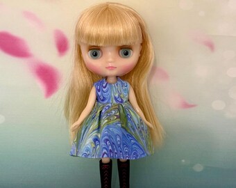Middie Blythe dress - lilac swirl print! Unique doll dress!