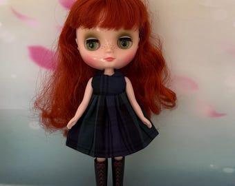 Tartan dress to fit Middie Blythe dolls.