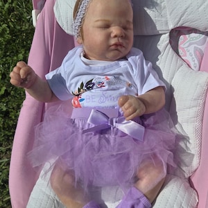 Realistic reborn Realborn Lavender asleep kit from bountiful baby