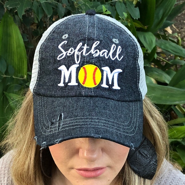 Cocomo Soul Softball Mom Embroidered Hat -302
