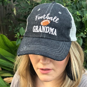 Football Grandma Embroidered Baseball Hat image 1