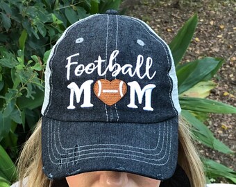 Football Mom Embroidered Baseball Hat