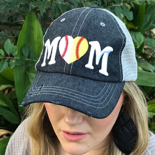 Cocomo Soul Ball MOM Baseball Softball Mom Embroidered Baseball Hat -404