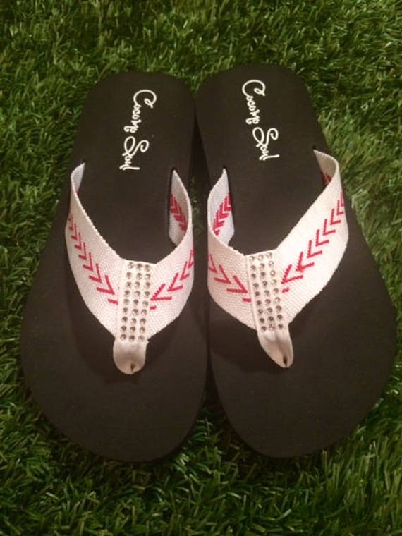 Baseball Flip Flops Baseball Slippers Baseball Sandals Baseball