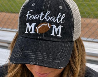 Football Mom Embroidered Baseball Hat