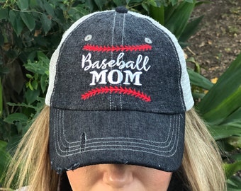 Baseball Mom Embroidered Baseball Hat