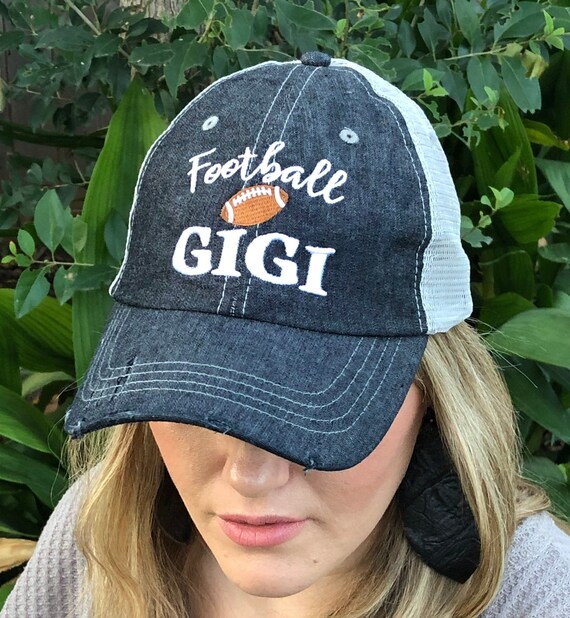 Women's Baseball Gigi Hat - Dark Grey Mesh Trucker Cap With 3D Embroidery