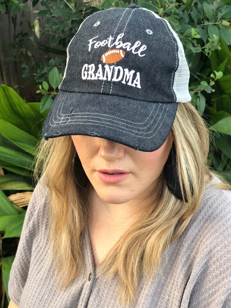 Football Grandma Embroidered Baseball Hat image 1