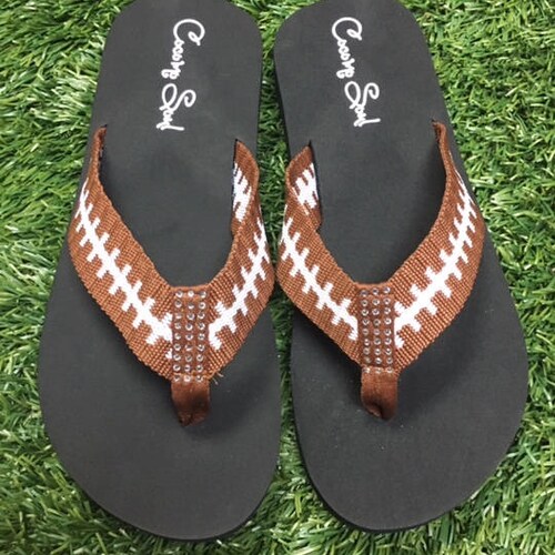 Leather Football Flip Flops - Etsy