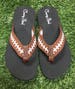 Cocomo Soul Football Fabric Stitch FLAT Flip Flops Size 6 7 8 9 10 11 12 NEW Sandals Thongs Sports Sandals 