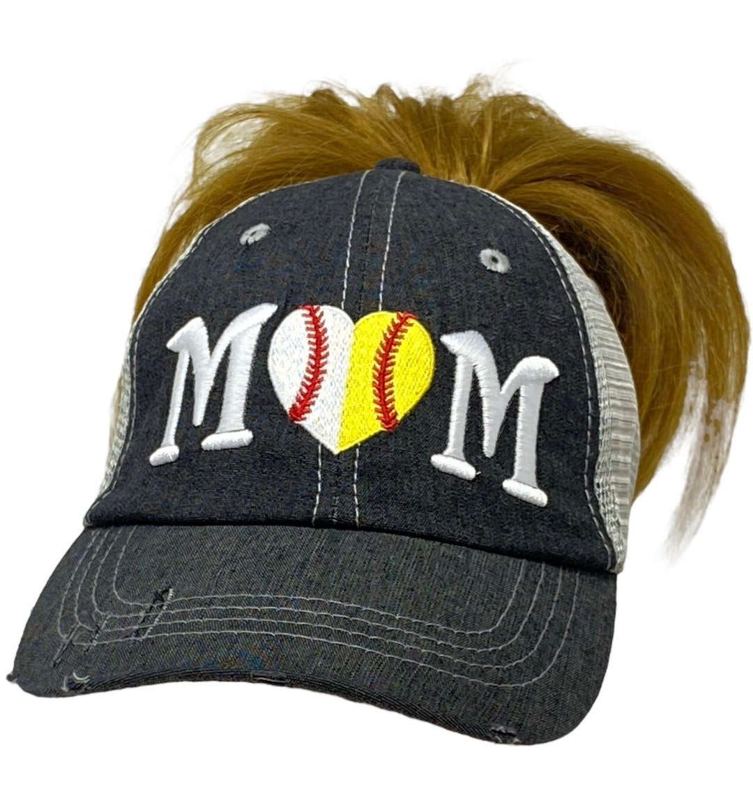 Cocomo Soul Women's Softball Gigi Hat - Dark Grey Mesh Trucker Cap With 3D Embroidery