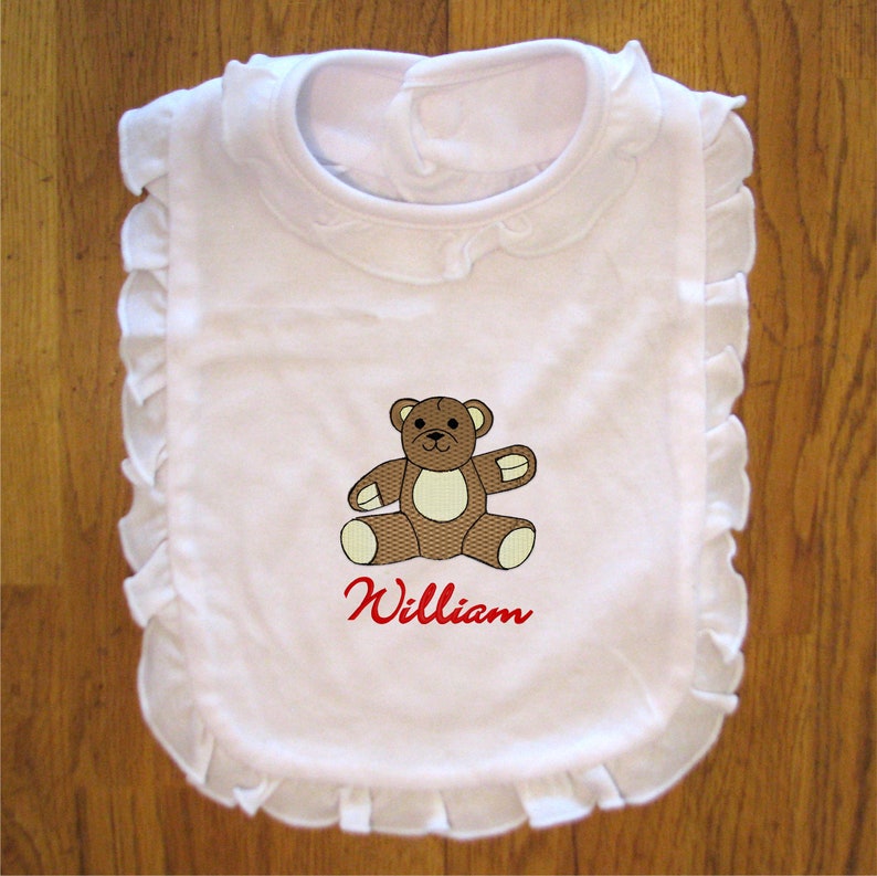 Monogrammed Ruffle Baby Bibs and or Burp Cloths for Baby Etsy