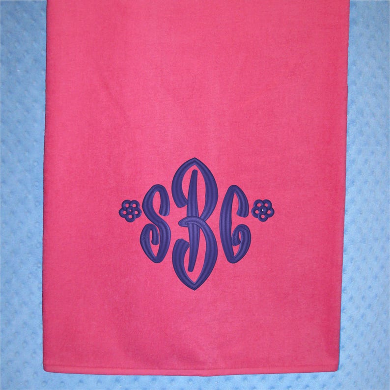 Monogram Towels for College Student Dorm Gift Large Etsy