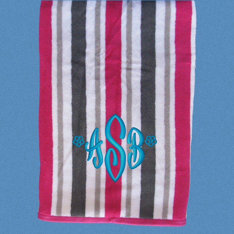 Large Personalized Bath Towels Monogram Towels College Dorm Etsy