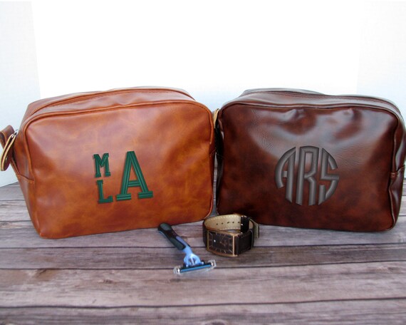 Dopp Kit for Men or Teen Boy Gifts Mens Faux Leather Toiletry Bag for College Student Graduation Gift Mens Shaving Kit for College Dorm