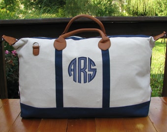 Personalized Weekender Bag for Graduation Gift, Overnight Travel Bag Gifts for College Students, Monogram Canvas Duffle Bag College Gifts