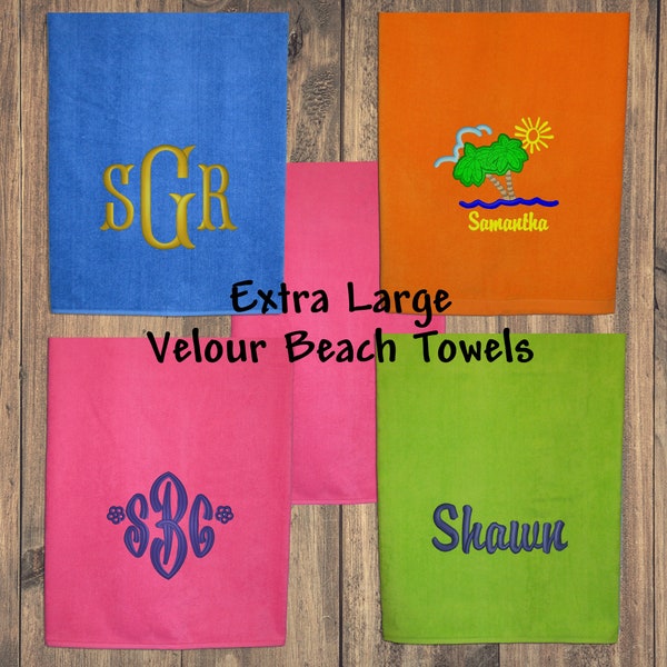 Personalized Beach Towel Adult Etsy